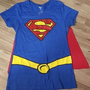 Superman supergirl shirt with cape